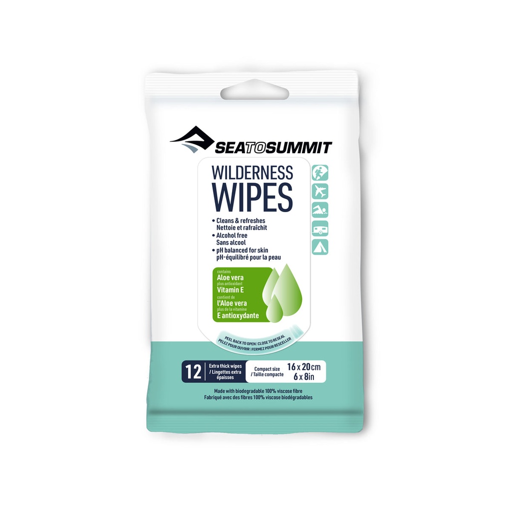 Sea to Summit Wilderness Wipes – 12 doekjes