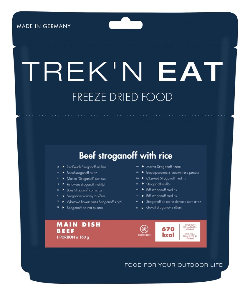 [TEBSR] Trek'n Eat Beef Stroganoff met rijst – trekkingmaaltijd