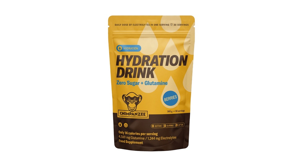 Chimpanzee Hydration Drink Zero Sugar – elektrolyten (360 g) (Bessen)