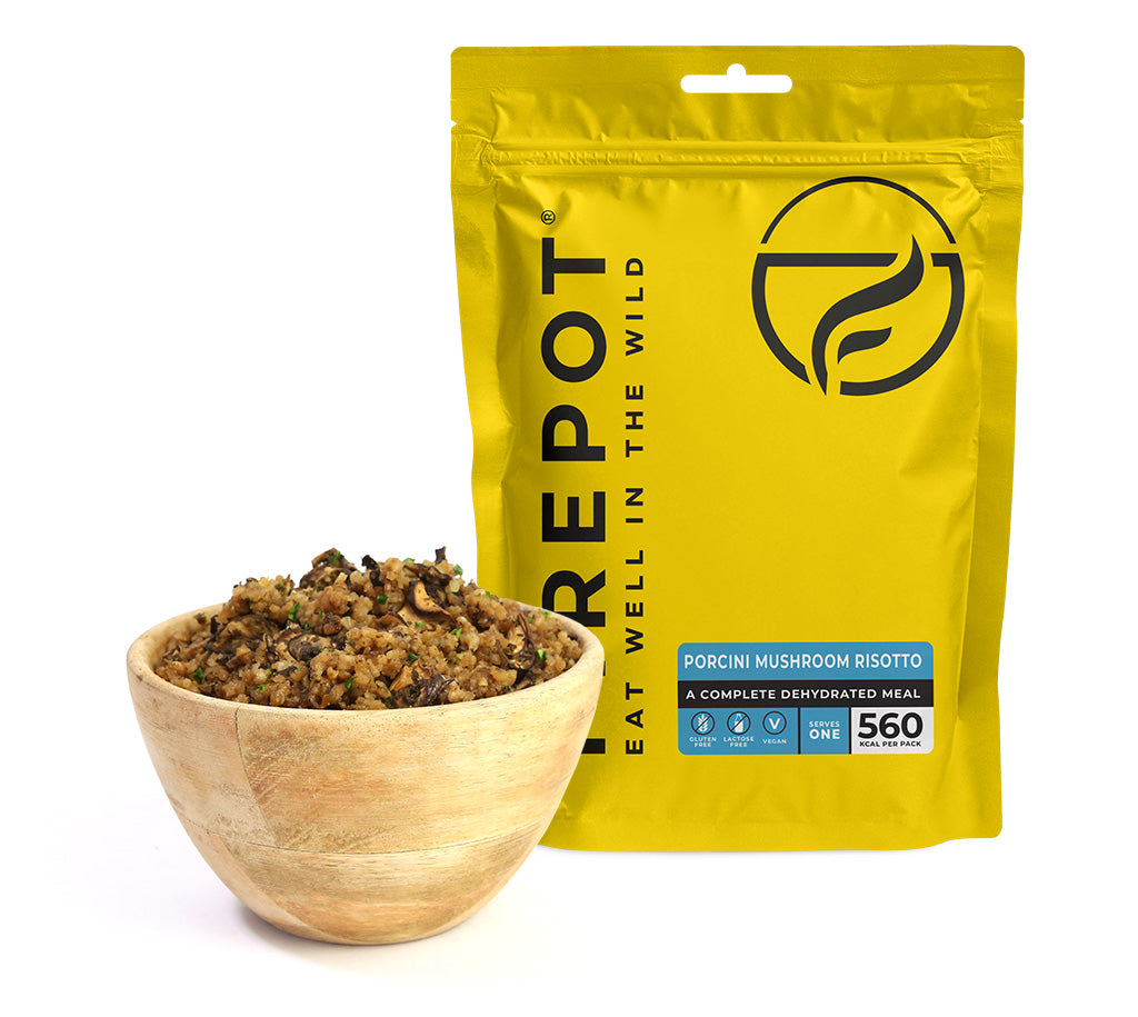 Firepot vegan trekkingmaaltijd – regular (Porcini risotto)