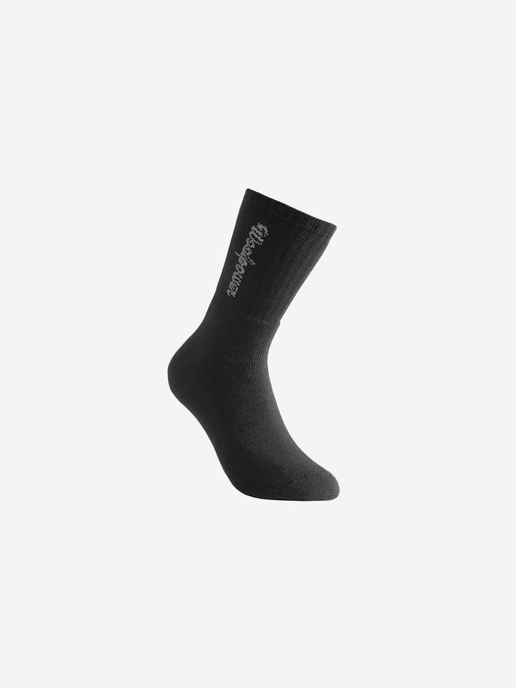 Woolpower 2-pack merino wandelsokken – Liner Classic + Logo Classic 400 (36-39, zwart)