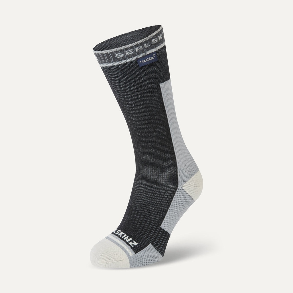 Sealskinz Holverstone waterdichte loopsok – halfhoog, zwart (M)